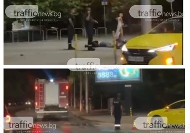 Инцидент в Пловдив – колоездач лежи на земята след удар с кола ВИДЕО