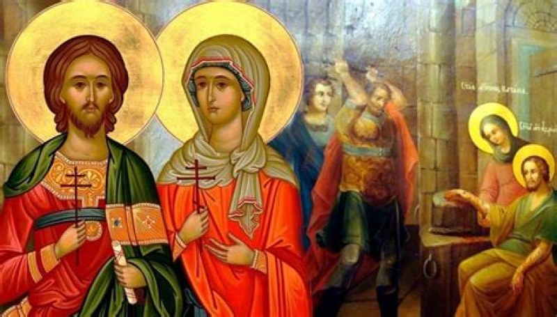 Светите мъченици Адриан и Наталия почита Църквата днес