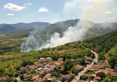 Голям пожар избухна край Горнослав, спешно търсят доброволци и вода
