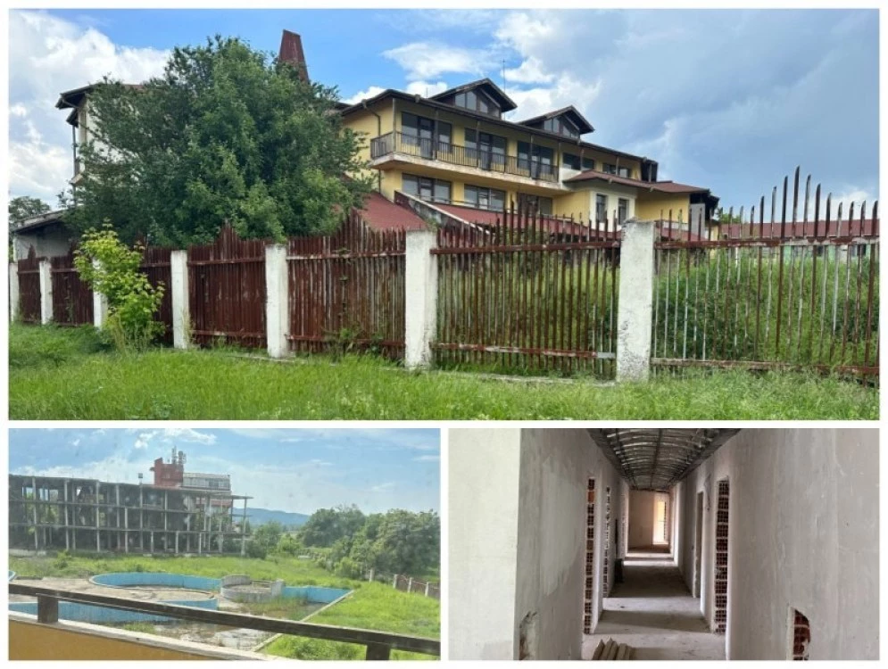 Мижав интерес към бетонния мастодонт в Баня, който така и не стана балнеохотел – цената се срина двойно