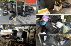 Заведения и магазини в Кършияка превръщат тротоари в мини бунища, контейнери преливат