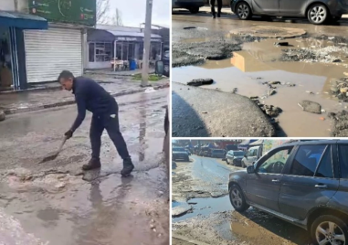 Жители на Столипиново запълват дупки с инертни материали, райкметът ги укори ВИДЕО