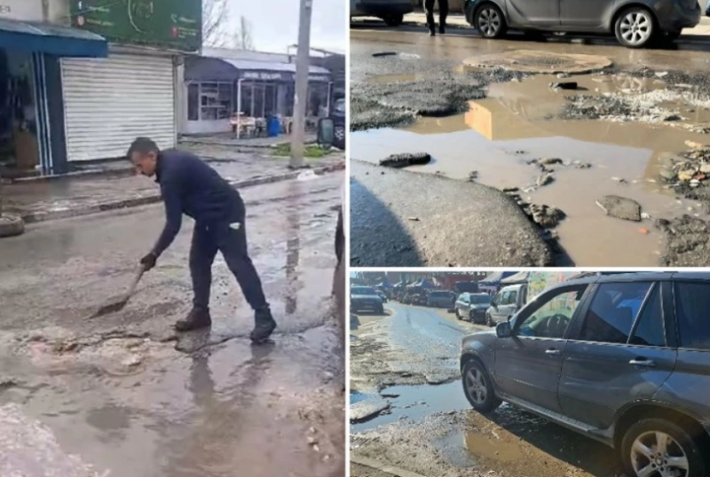 Жители на Столипиново запълват дупки с инертни материали, райкметът ги укори ВИДЕО