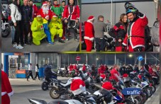 Дядо Коледа на мотор обикаля Пловдив и носи подаръци на деца в нужда СНИМКИ