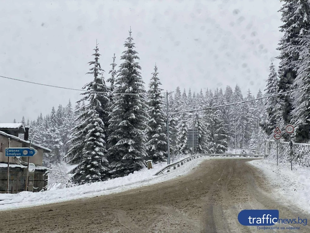 Зимата обхвана страната: Сняг вали и в Пловдив, Пампорово също под снежна покривка