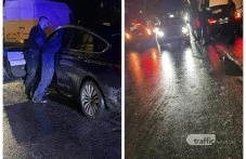 Шофьор с БМВ без номера вилня в Кючука, удари няколко коли СНИМКИ
