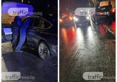 Шофьор с БМВ без номера вилня в Кючука, удари няколко коли СНИМКИ