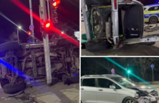 Зрелищна катастрофа в Пловдив, кола обърна джип