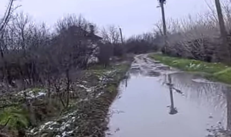 След снеговете: Село край Раковски чака асфалт ВИДЕО