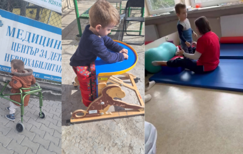 Малкият Тихомир има нужда от помощ, за да може да ходи и да тича