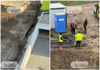 Ново срутване при строежа на брега на Марица, изкопните и строителните дейности продължават