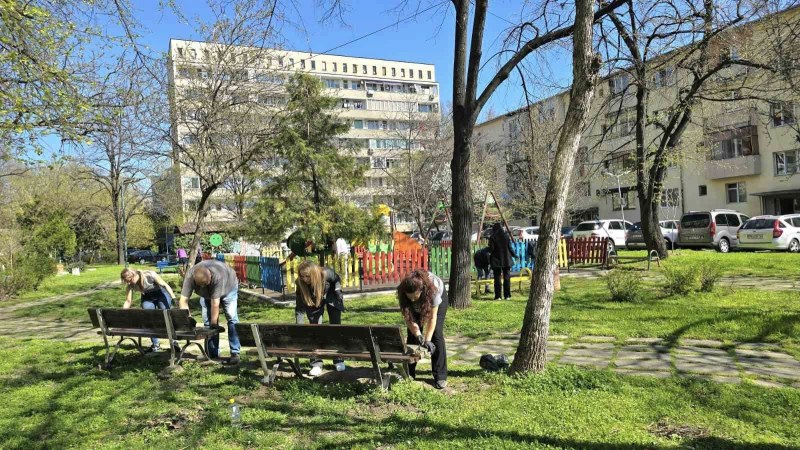 Нови дръвчета пуснаха корени в “Северен“, освежиха пейки