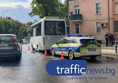 Инцидент с автобус на кръговото на бул. „Васил Априлов“ в Пловдив