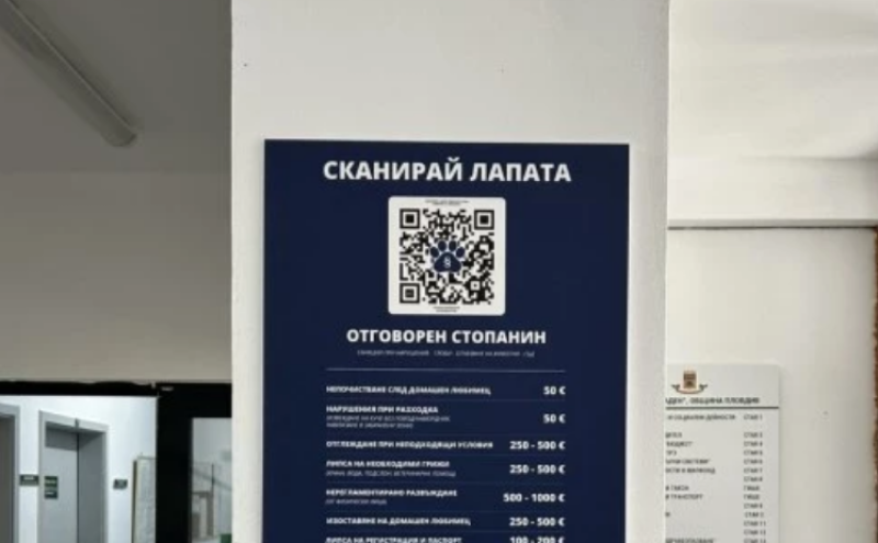 Националната кампания „Сканирай лапата“ в Пловдив: QR код учи как да спасим животно в беда