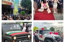 Димни бомби и зашеметяващ автопарк пред „Тримонциум“, абитуриентите - на червения килим