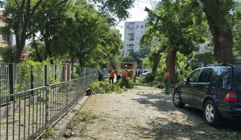 Продължават да отстраняват щетите от бурята снощи