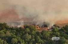 Видео от дрон показва размера на пожара край Стрелци