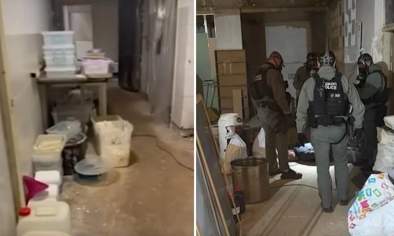 Ето  лабораторията за фентанил, разбита от антимафионите ВИДЕО