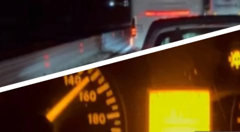 Автобус, пълен с пътници, се движи със 160 км/час по магистралата