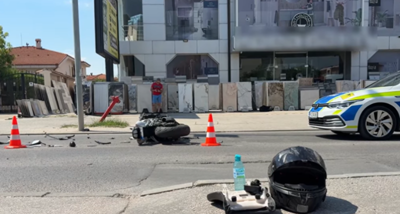 Моторист пострада при катастрофа на Коматевско шосе