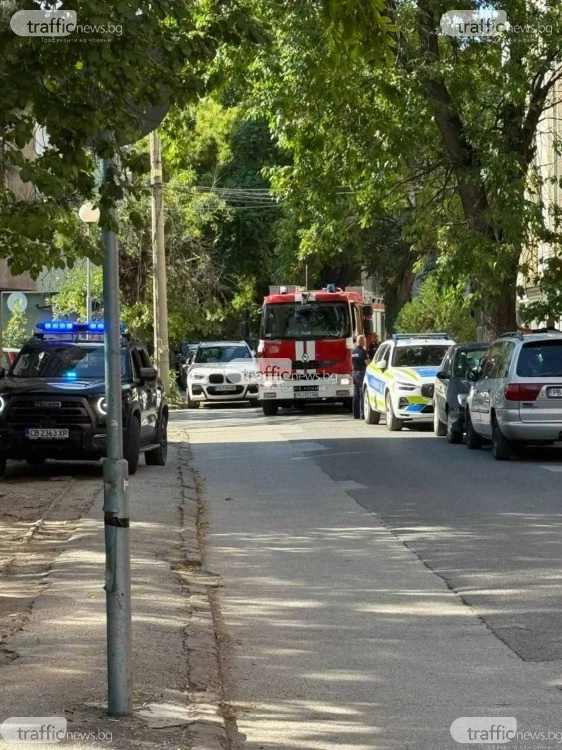 Пожар в блок на центъра