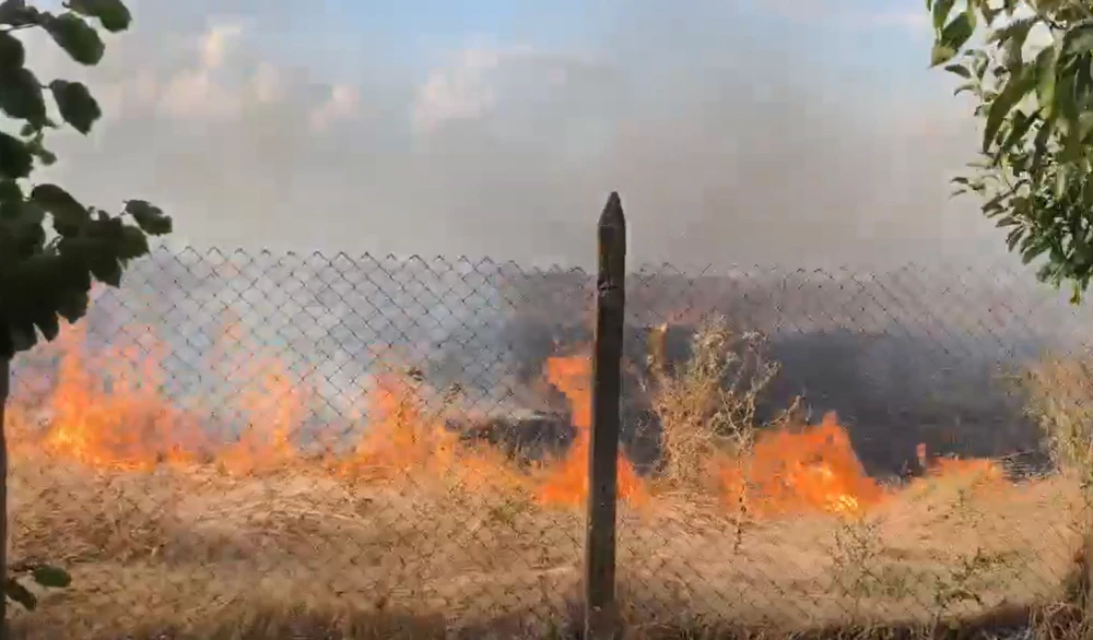 Гръм запали пожар в Калояновско ВИДЕО