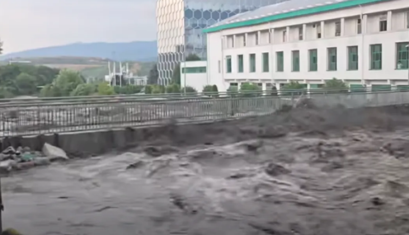Силна буря и порой затвориха пътя Пещера - Батак ВИДЕО и СНИМКИ