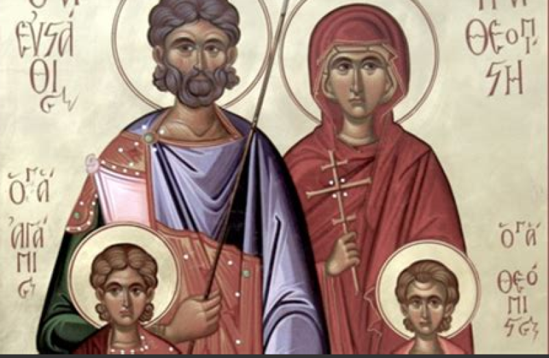 Великомъченик Евстатий и семейството му почита Църквата днес